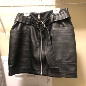 Topshop Faux leather skirt